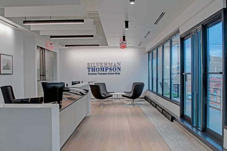 The offices at Silverman Thompson overlooking the Baltimore Harbor